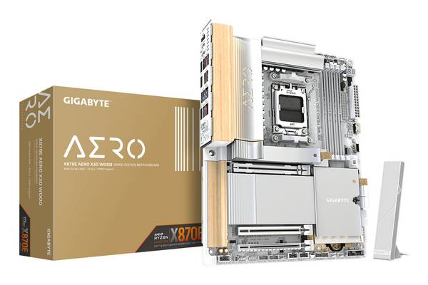 X870E AERO X3D WOOD Mainboard - Unterstützt AMD Ryzen 9000 CPUs, digitales 16+2+
