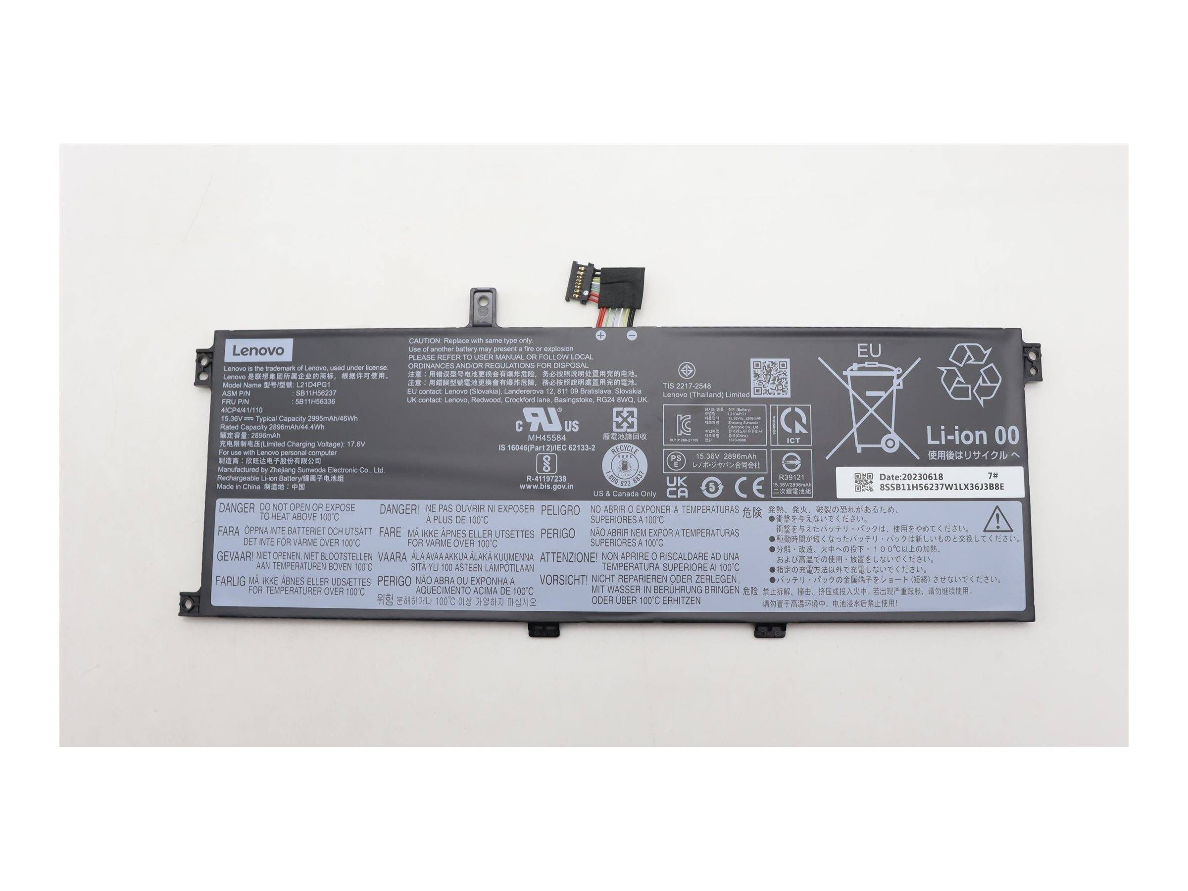 LENOVO - 46Wh Lithium-Ion internal - Batterie - 2.995 mAh-0
