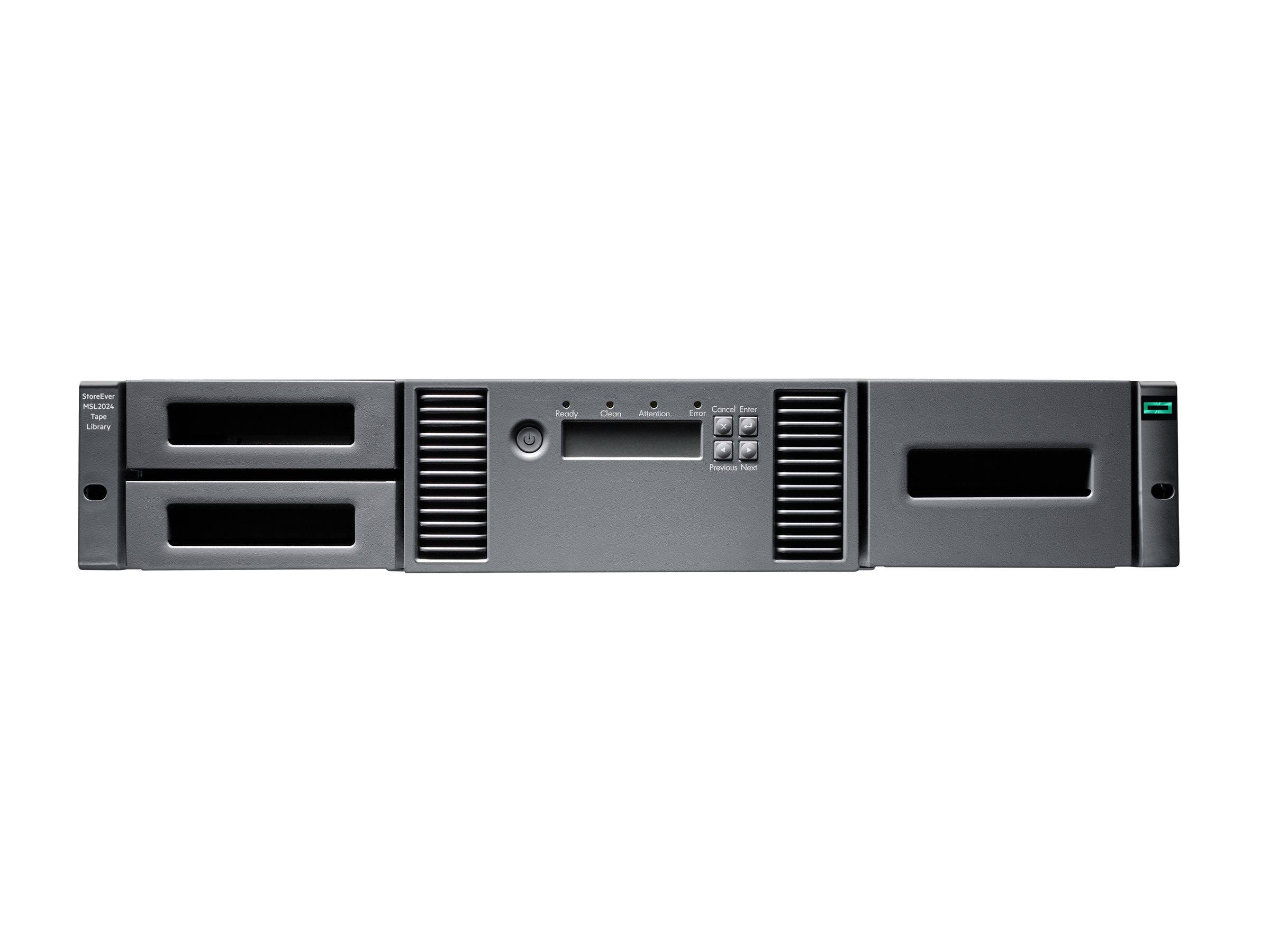 HPE StoreEver MSL2024 - Bandbibliothek - 288 TB / 720 TB - Steckplätze: 24 - LTO Ultrium (12 TB / 30 TB)-0
