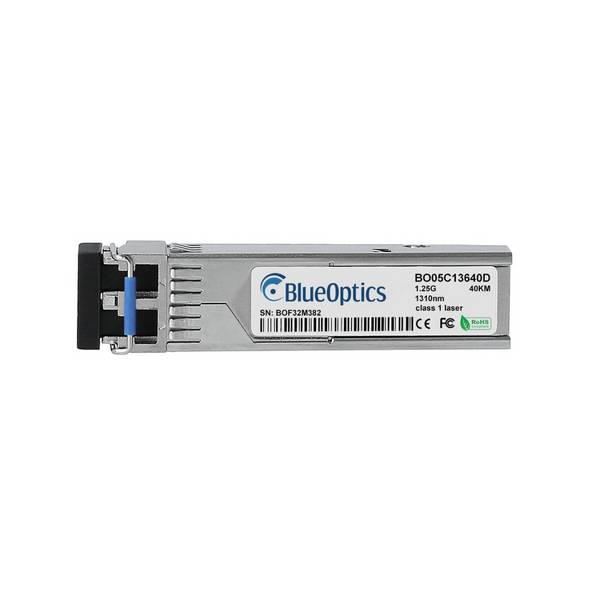 BlueOptics BO05C13640DIN SFP transceiver, LC duplex, 1000BASE-LH, single-mode fibre, 1310 nm, 40 km,