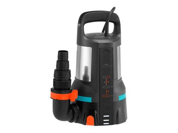 Gardena 9036-20, Gravity pump, 750 W, AC, 0,9 bar, 17000 l/h, Schwarz, Silber