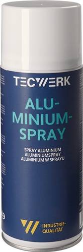 Aluminiumspray b.+300GradC (kurzzeitig) mattsilber 400ml Spraydose TECWERK-0