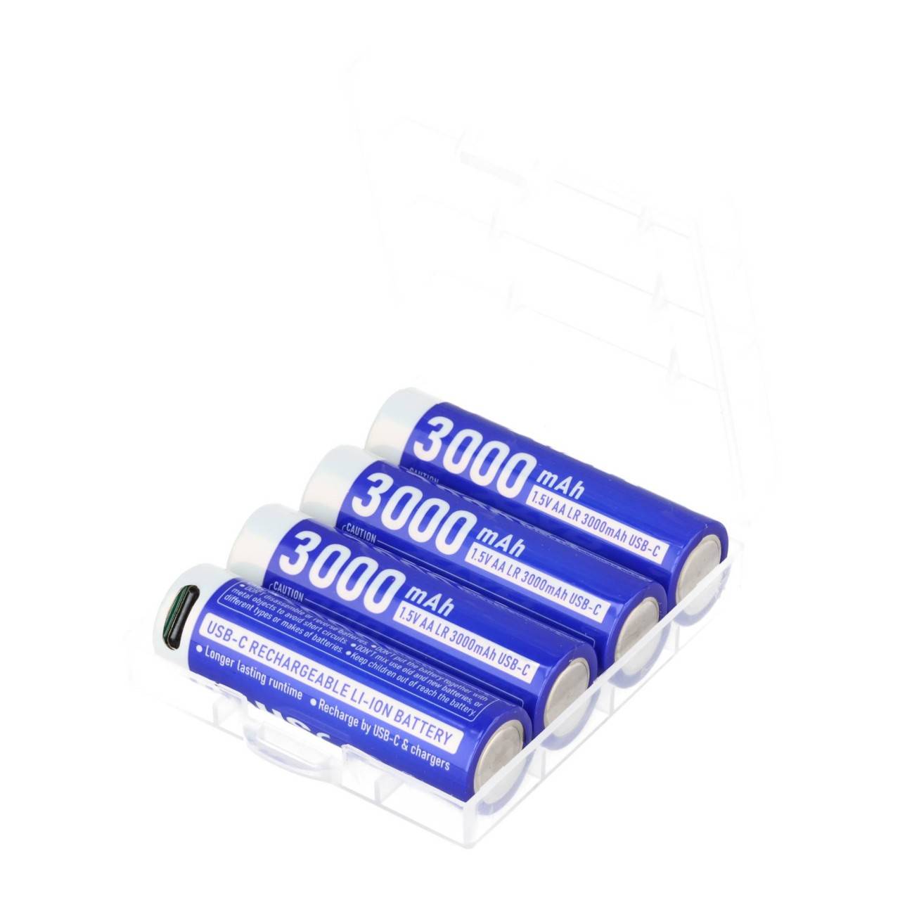 XTAR, 4x AA 1,5V Li-Ionen Akku 3000mAh – USB-C – mit gleichmäßig sinkender Spannung, mit integrierter Ladeelektronik,...-3