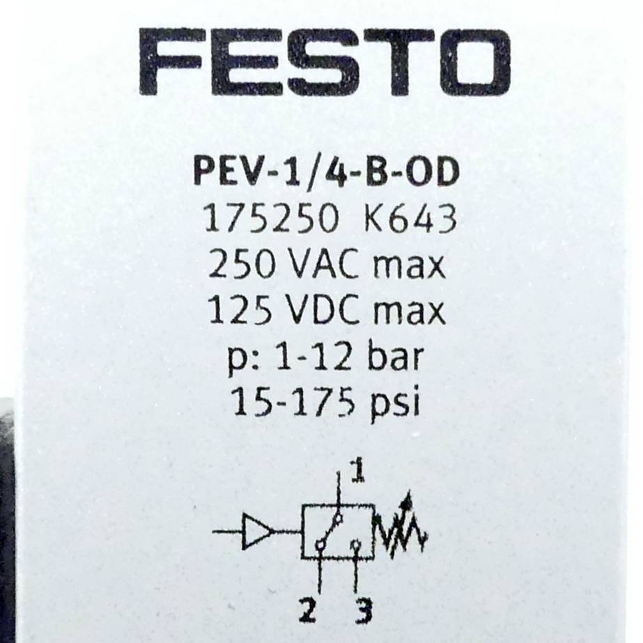 FESTO Druckschalter 175250 (PEV-1/4-B-OD)-1