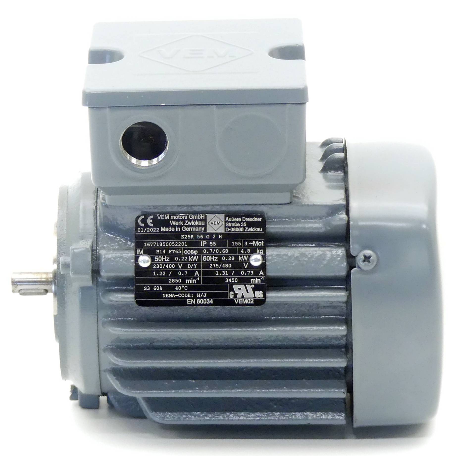 VEM motors Drehstrommotor K25R 56 G 2 H (K25R 56 G 2 H-used)-4