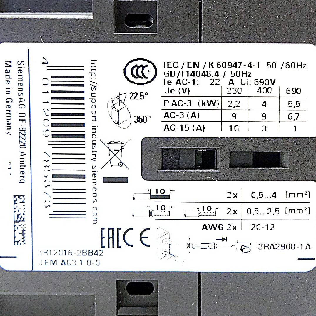 Siemens Schütz (3RT2016-2BB42)-1