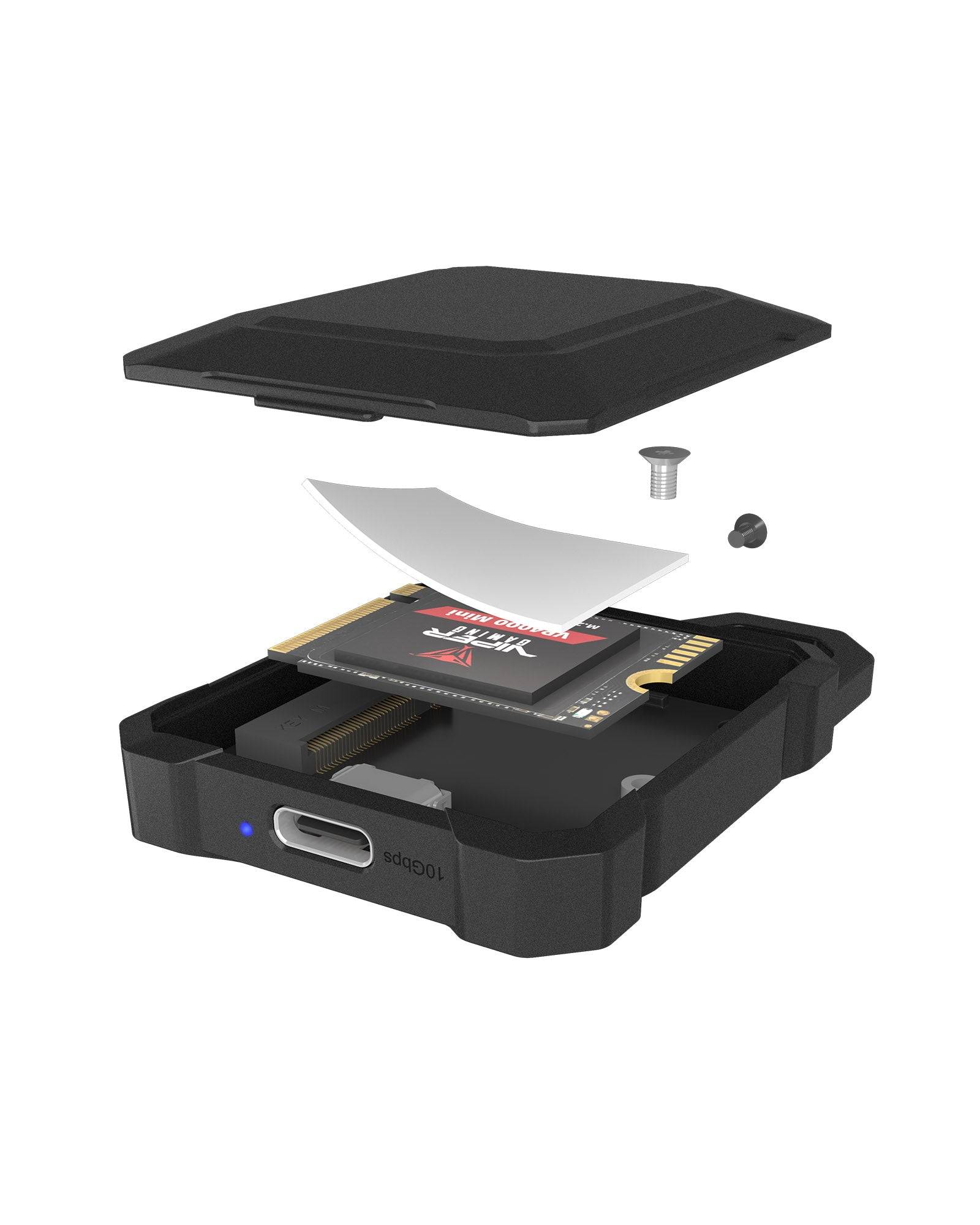 IB-1601MP-CU31, Mini M.2 NVME Enclosure for M.2 size 2230, Dust & shock proof, USB 3.2 Gen 2, 10 Gbps-1
