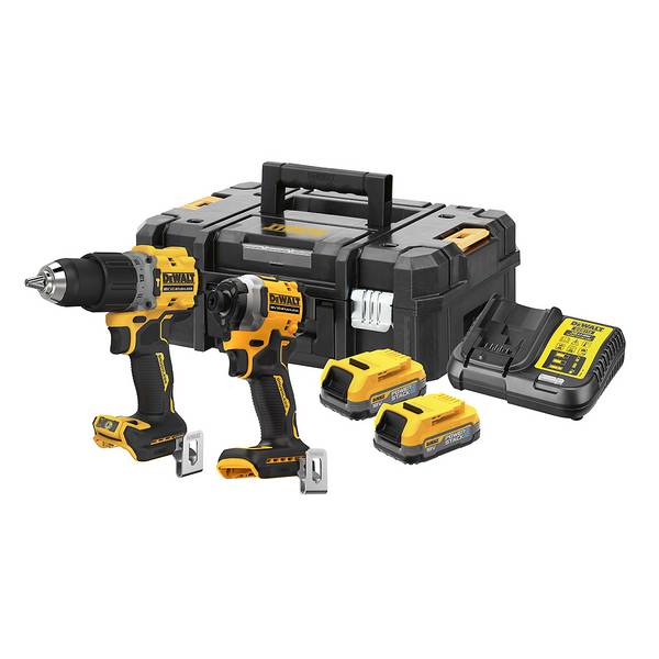 DeWalt Akku-Kombopack (2-tlg.), 18 V, incl. Schlagbohrschrauber DCD805, Schlagschrauber DCF850
