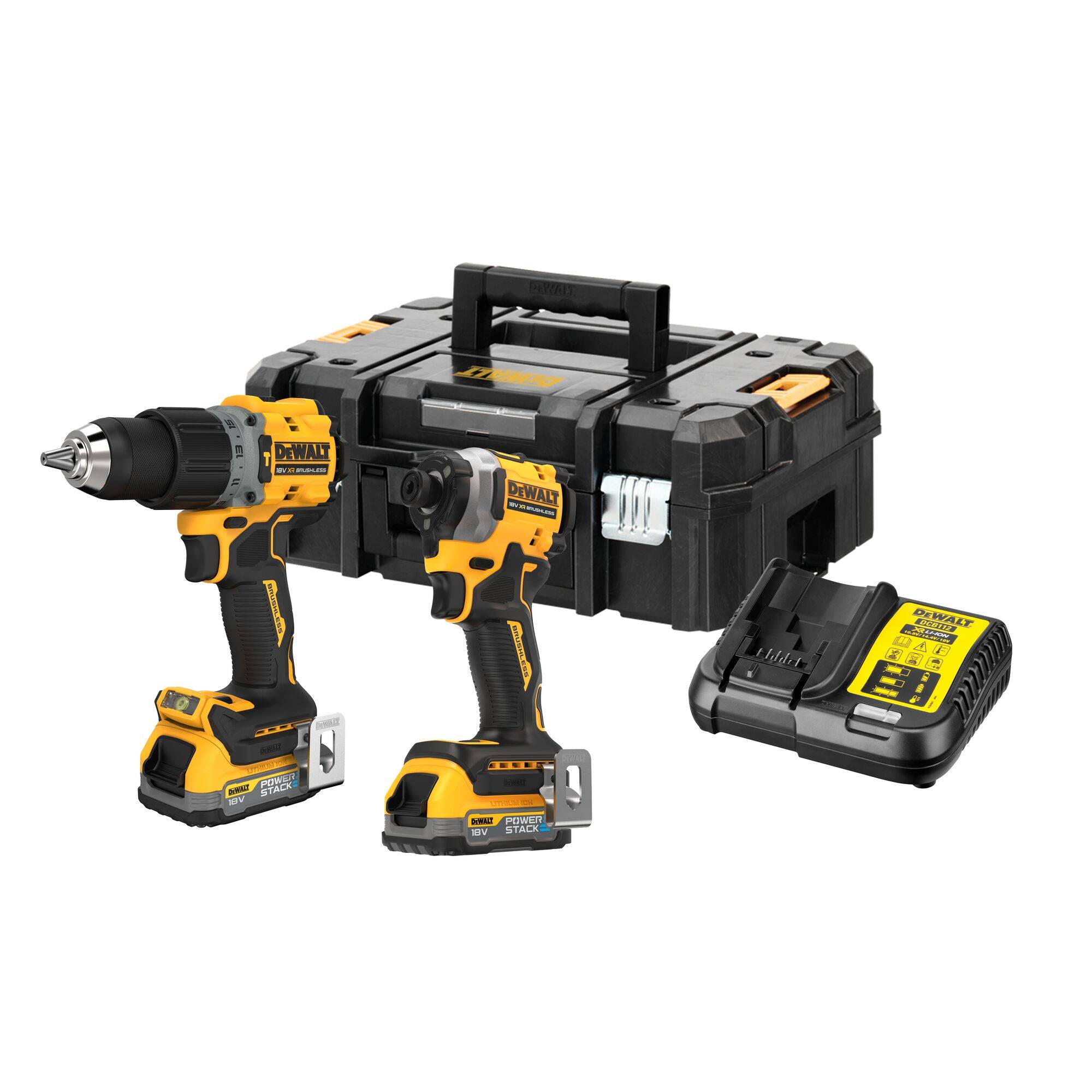 DeWalt Akku-Kombopack (2-tlg.), 18 V, incl. Schlagbohrschrauber DCD805, Schlagschrauber DCF850-1
