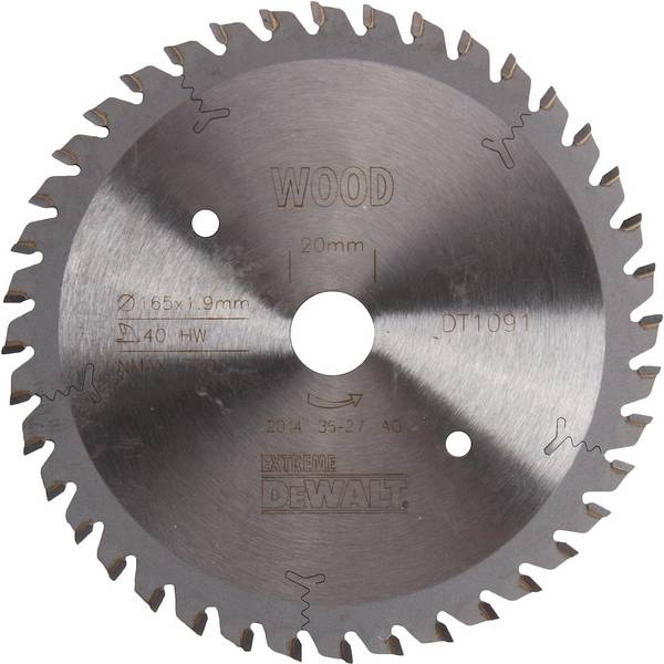 DeWalt Kreissägeblatt Handkr. 165/20 mm 40WZ, EXTREME Tauchkreissägeblatt