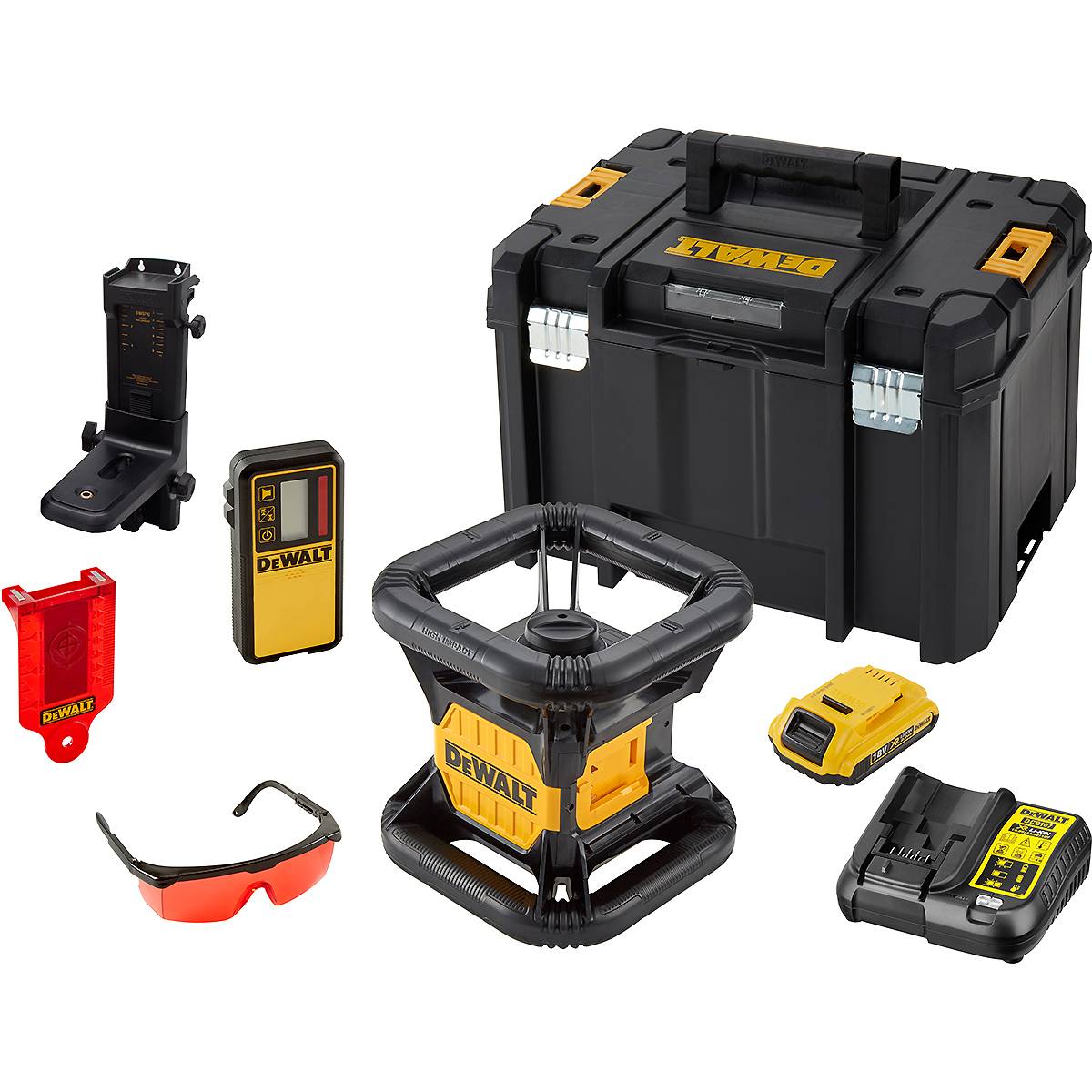 DeWalt DCE074D1R-QW, Rotationslaser, Vertikal-Lot einfach, rot (18V/2,0Ah)-0