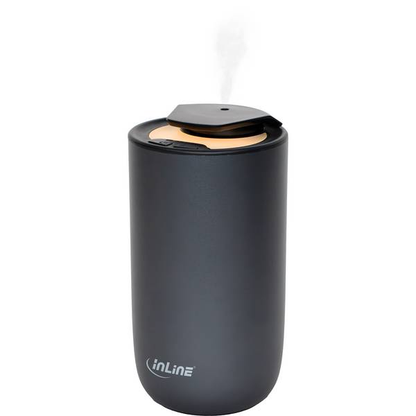 INLINE - Aroma Diffuser Home & Car - wasserlos - Ambientelicht - Akku