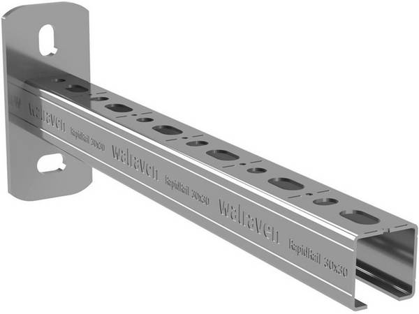 Walraven Wandkonsole RapidRail 30x30 ev L: 250 mm mit Schnittmarkierungen