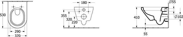 VB WC-Sets Architectura 4694CL 370x530mm Oval Weiß Alpin-1