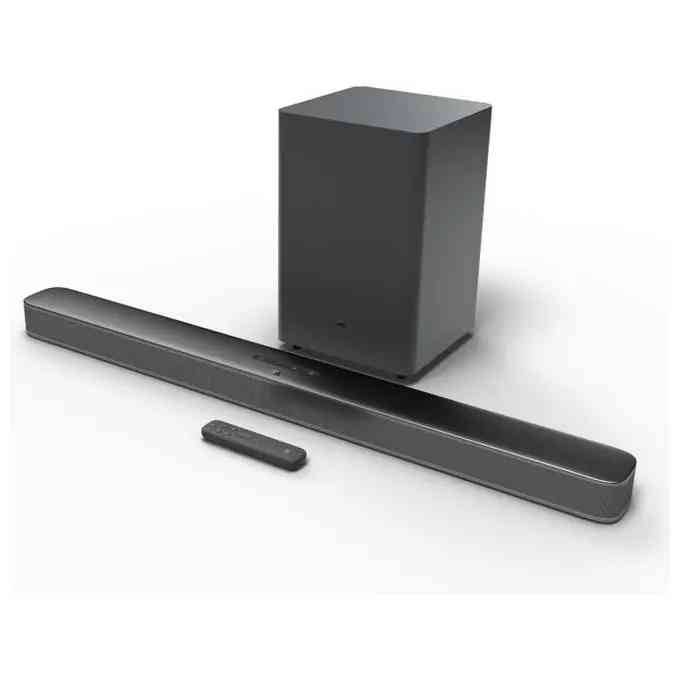 JBL BAR 2.1 Deep Bass MK2 2.1-Channel Soundbar for TV and Wireless Subwoofer Speaker 300 Watts Black-0