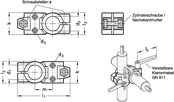 Kreuz-Verfahrschlitten, Aluminium-0