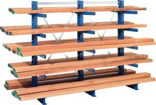 Kragarmregal M Anbaufeld B1000xT2x400xH2500 mm doppelseitig RAL 5010 2x4 Arme Traglast 535kg - Artikel: 7830425916