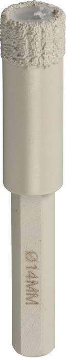 DB 600 F Bohrkronen, 12 x 40 mm 1 Segmente 10 mm, geschlossener Rand 1/4" Bit, sechskant-0