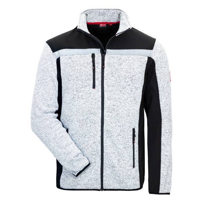 Strick-Softshelljacke Gr. M, hellgrau/schwarz MG320 Nitras Motion Tex Plus 7192-0