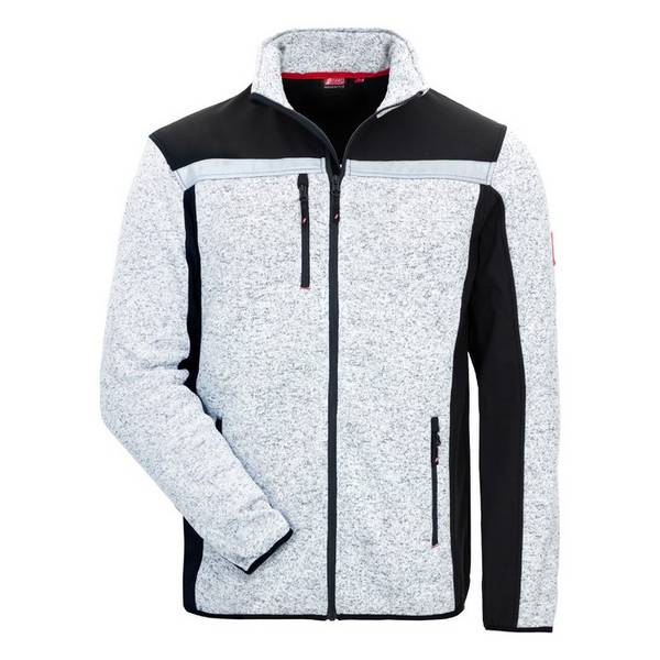 Strick-Softshelljacke Gr. M, hellgrau/schwarz MG320 Nitras Motion Tex Plus 7192