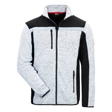 Strick-Softshelljacke Gr. XL, hellgrau/schwarz MG320 Nitras Motion Tex Plus 7192