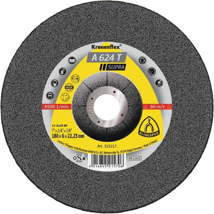 A 624 T Schruppscheiben, 115 x 6 x 22,23 mm gekröpft-0