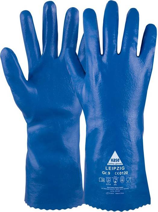 Handschuhe, Chemikalienschutz Gr.10, blau Leipzig-0