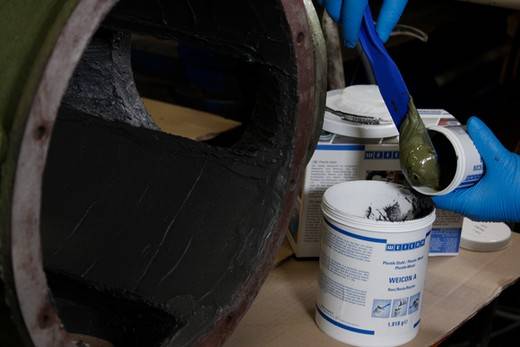 WEICON A stahlgefülltes Epoxidharz-System für Reparatur und Spaltausgleich DNV-zertifiziert 0,5 kg dunkelgrau-0