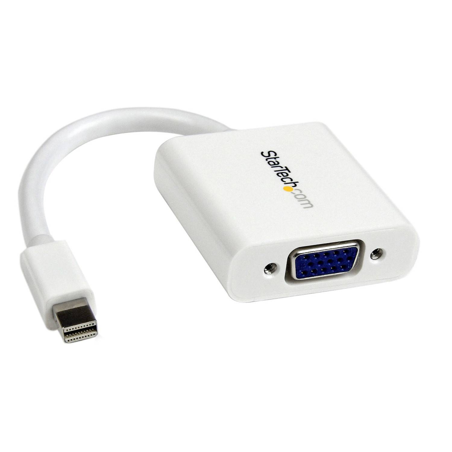 StarTech.com StarTech Mini DisplayPort to VGA Adapter - White - 1080p - Thunderbolt to VGA Monitor Adapter - Mini DP to-5