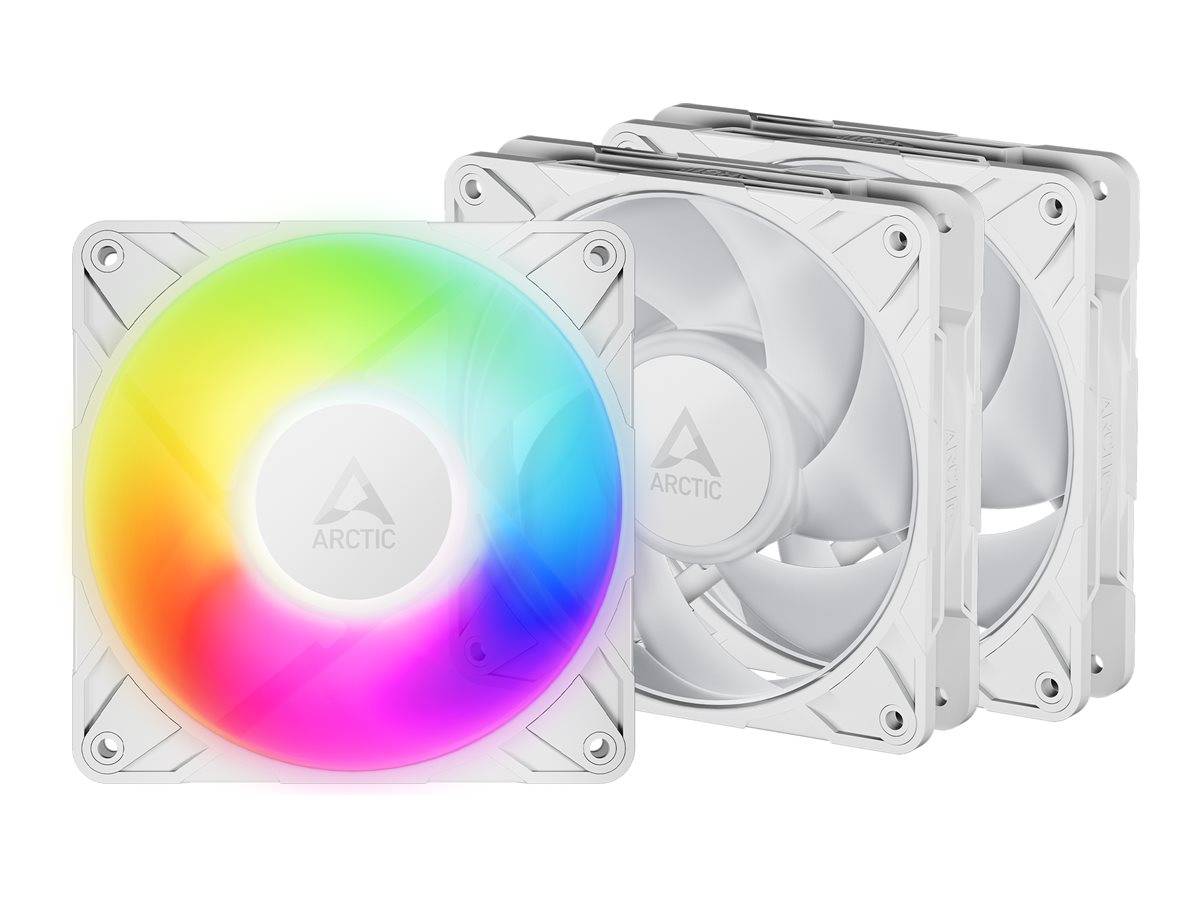 Arctic P12 Pro A-RGB - Gehäuselüfter - mit Kabelsplitter - 120 mm - weiß (Packung mit 3)-0