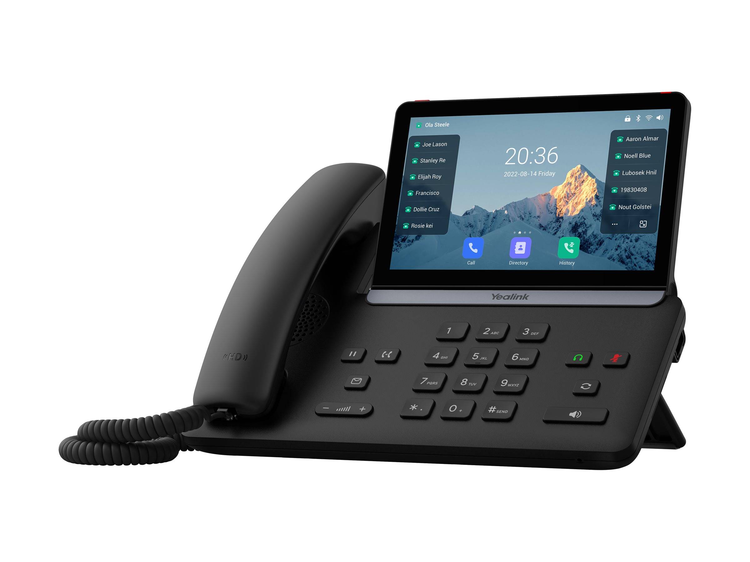 Yealink SIP-T88W - VoIP-Telefon mit Rufnummernanzeige/Anklopffunktion - IEEE 802.11a/b/g/n/ac/ax (Wi-Fi)-0