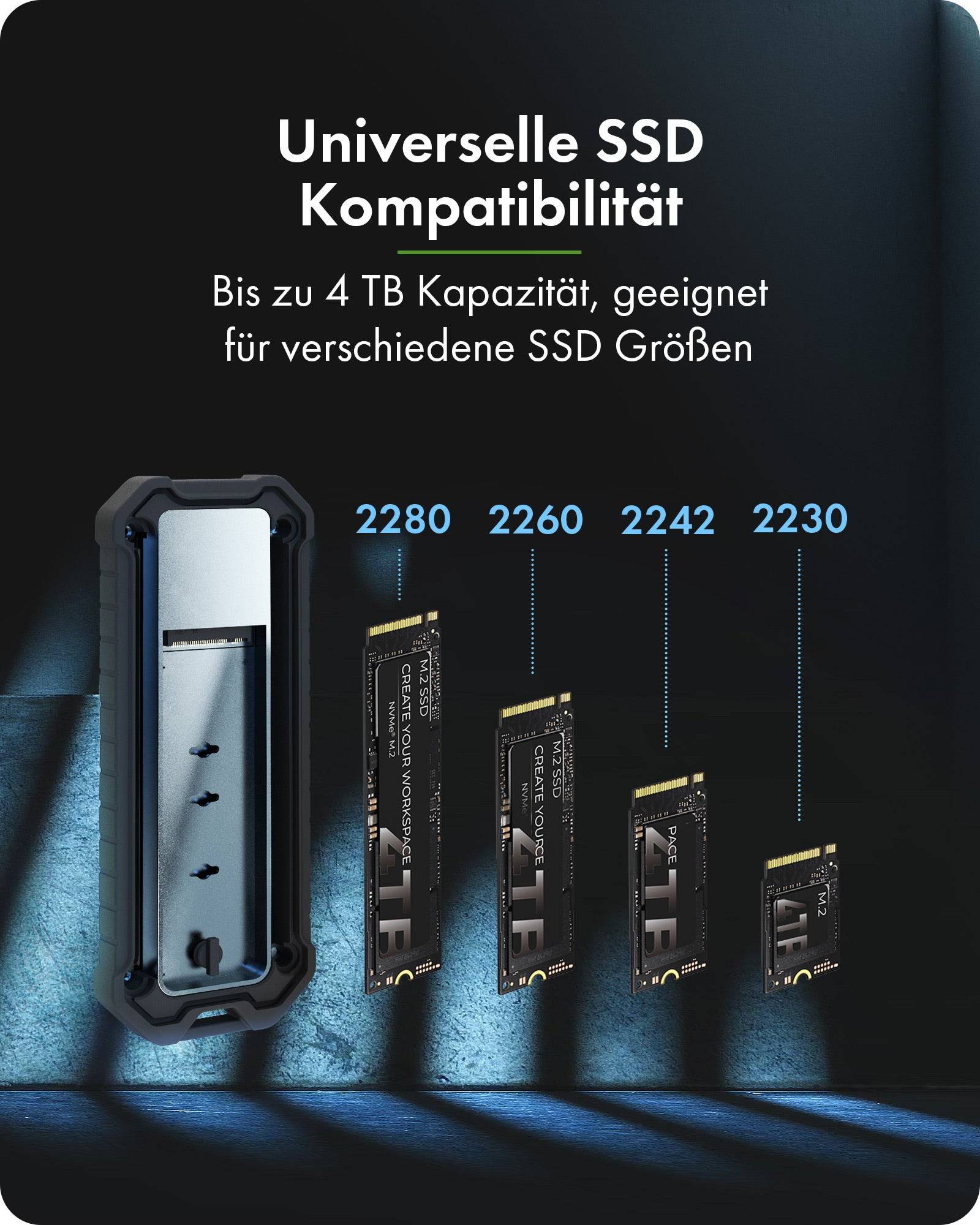 IB-1827MCP-C31, M.2 NVMe & SATA Gehäuse, staub- und stoßfest, USB 3.2 Gen 2, 10 Gbps-3
