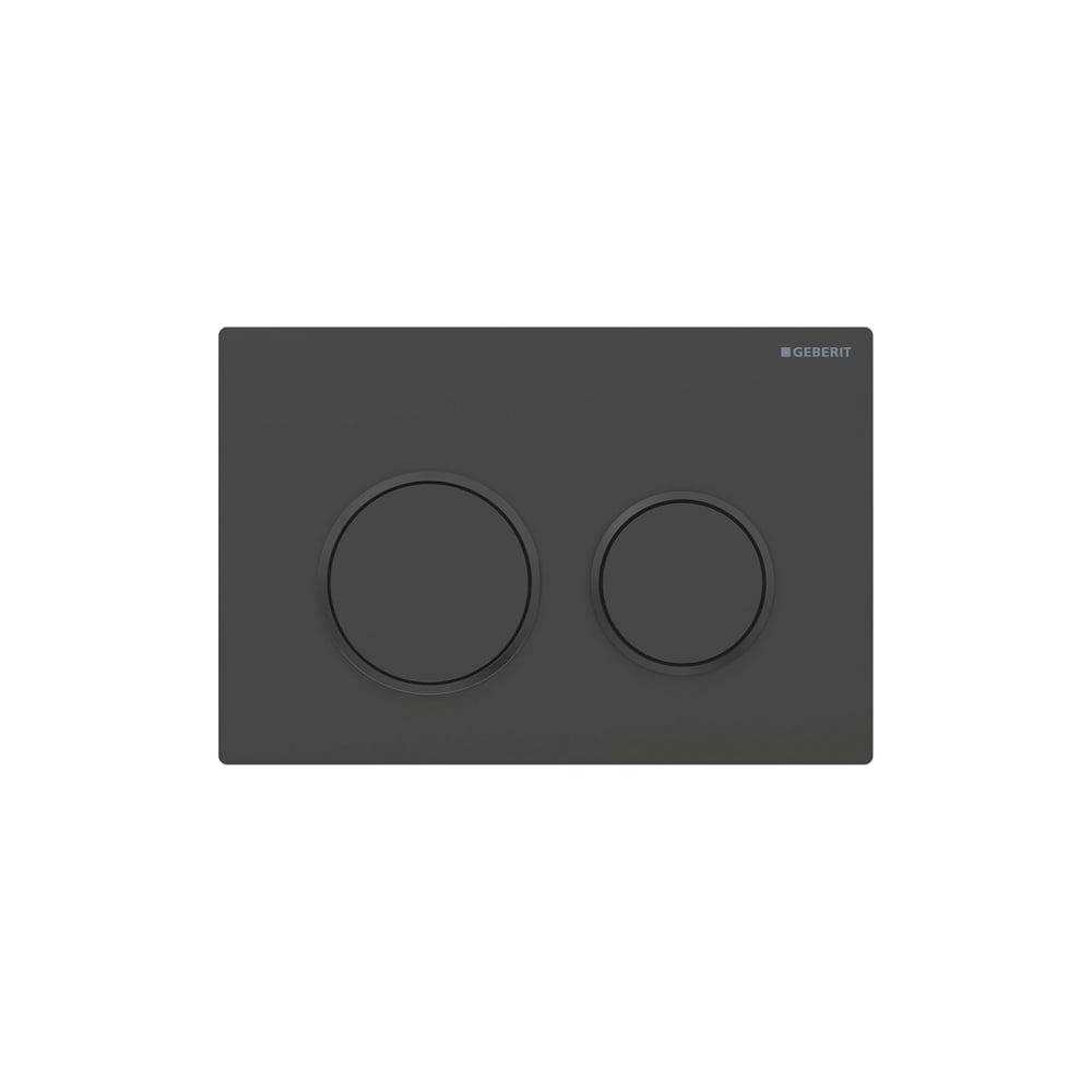 Geberit Betätigungsplatte Omega20, 2-Mengen-Spülung, 212x142x10mm, Kunststoff, Schwarz matt/Schwarz glänzend, Easy to-0