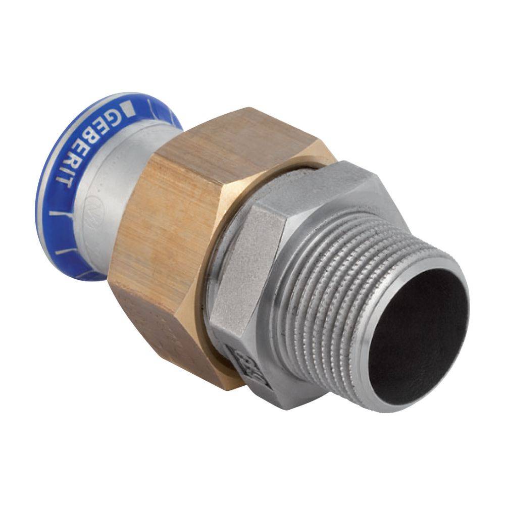 Geberit GE Mapress ES, Uebergangsverschraubung mit UeWM, Messing, d18mm x R1/2, 1 Stk.-3