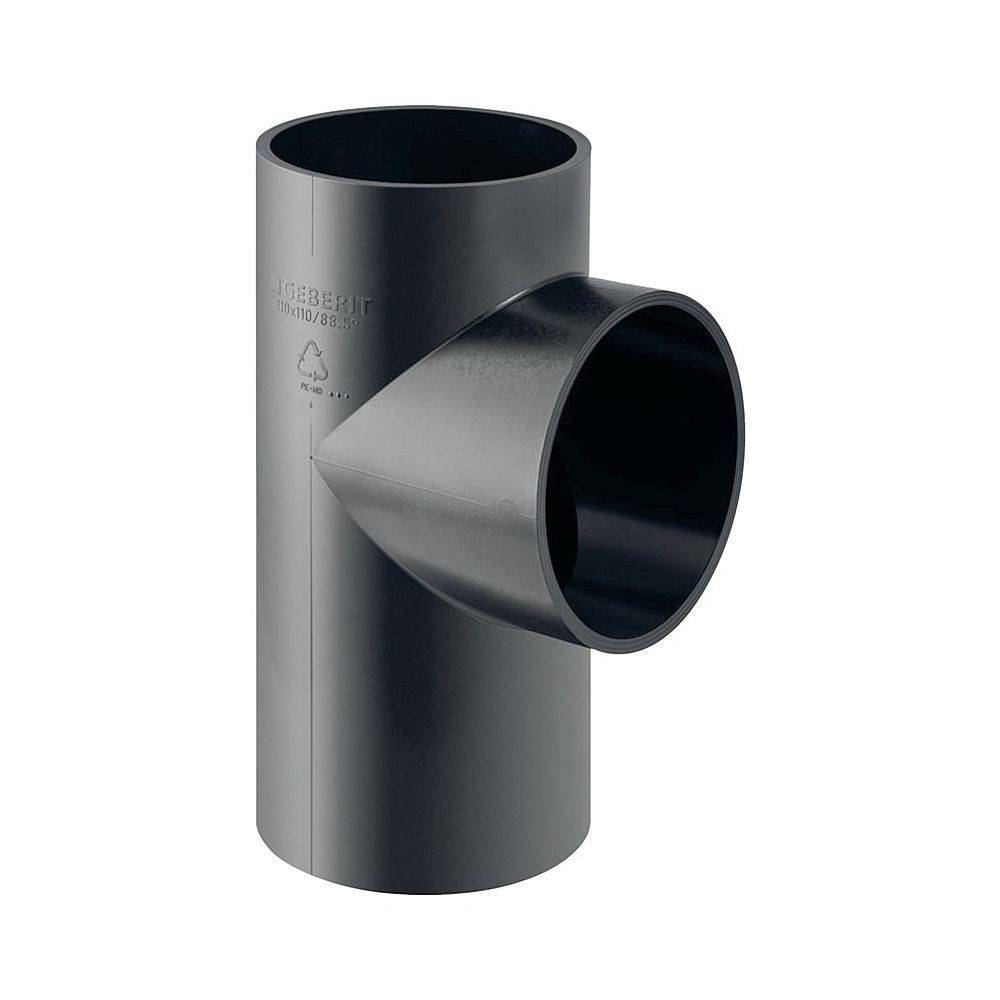 Geberit GE PE Abzweiger, 88,5 Grad d90/90mm, nur für Fallleitungen, 1 Stk.