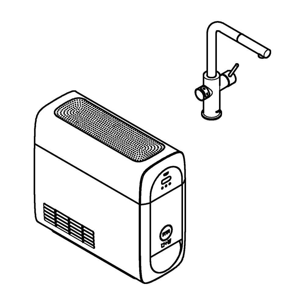 GROHE Starterkit GROHE Blue Home 31539 azb. Mouss. BT/WIFI L-Ausl. velvet black-1