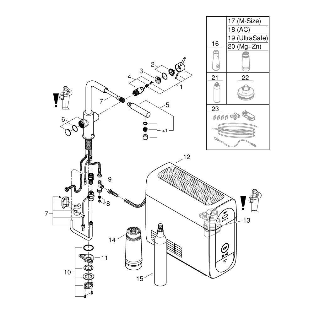 GROHE Starterkit GROHE Blue Home 31539 azb. Mouss. BT/WIFI L-Ausl. velvet black-3