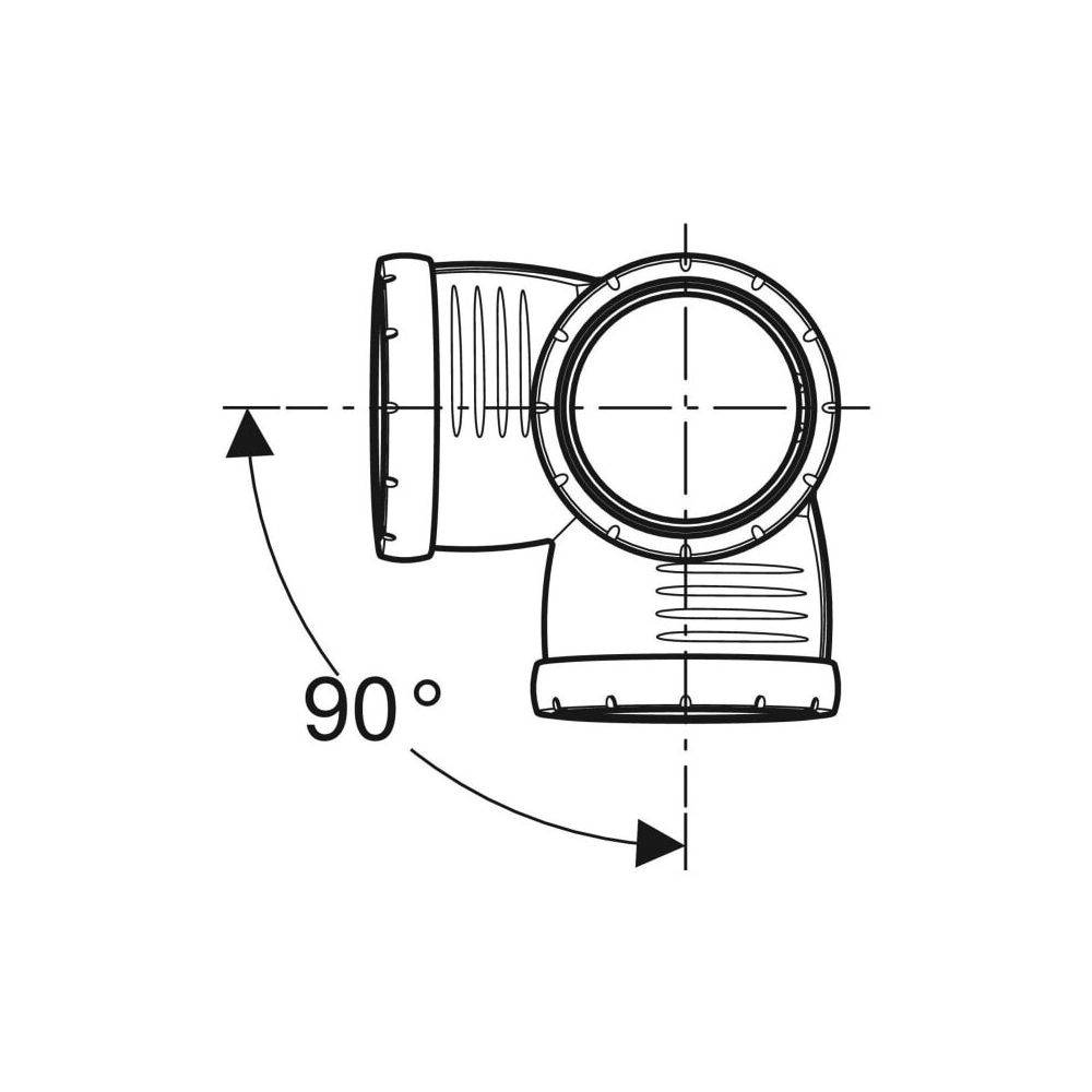 Geberit GE Silent-Pro, Eckabzweiger, 87,5°, d110/110/110mm, 1 Stk.-3