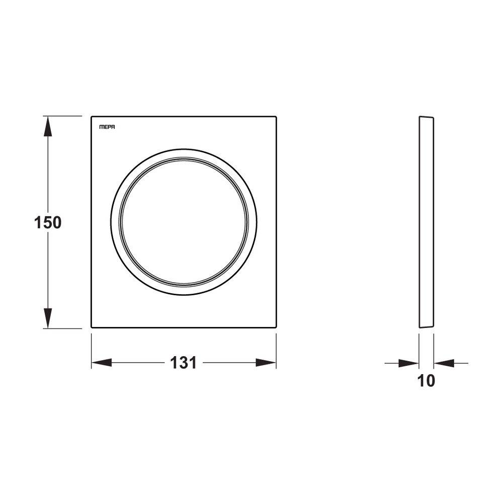 MEPAzero Urinal UP-Druckspüler Teil 2, chrom-glanz-1