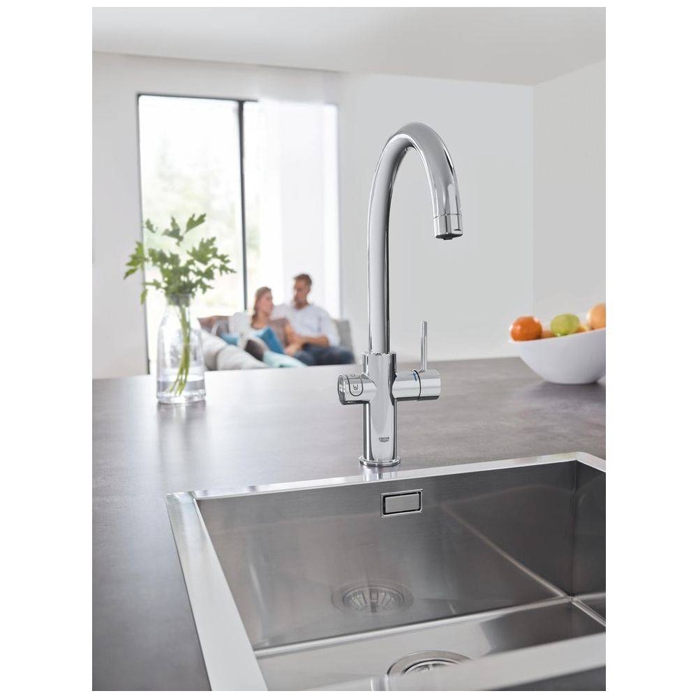 Grohe Blue Home Starterset, C-Auslauf, 1-Loch-Montage, Chrom, 31455001-2
