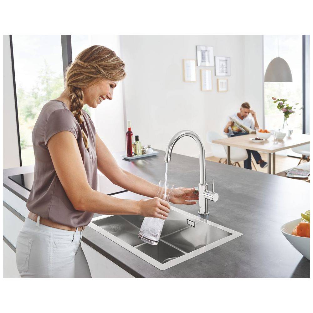 Grohe Blue Home Starterset, C-Auslauf, 1-Loch-Montage, Chrom, 31455001-3