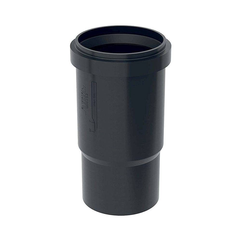Geberit Langmuffe, PE, d250mm, mit Dichtung, waagrecht/senkrecht, schwarz, 1 Stk.-0