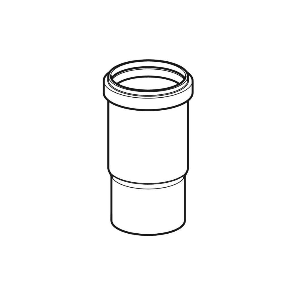 Geberit Langmuffe, PE, d250mm, mit Dichtung, waagrecht/senkrecht, schwarz, 1 Stk.-2