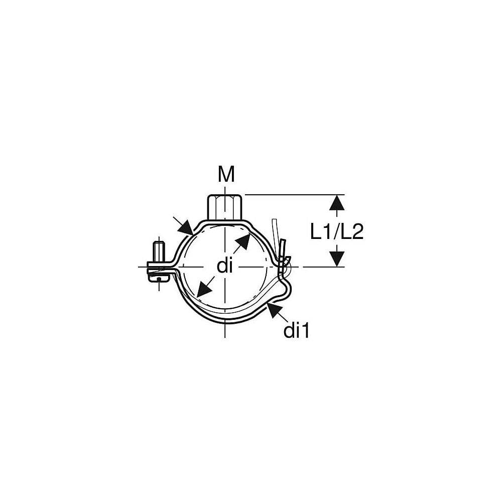 Geberit PE Rohrschelle d 110mm verzinkt mit Gewindemuffe M10 367843, 1 Stk.-3