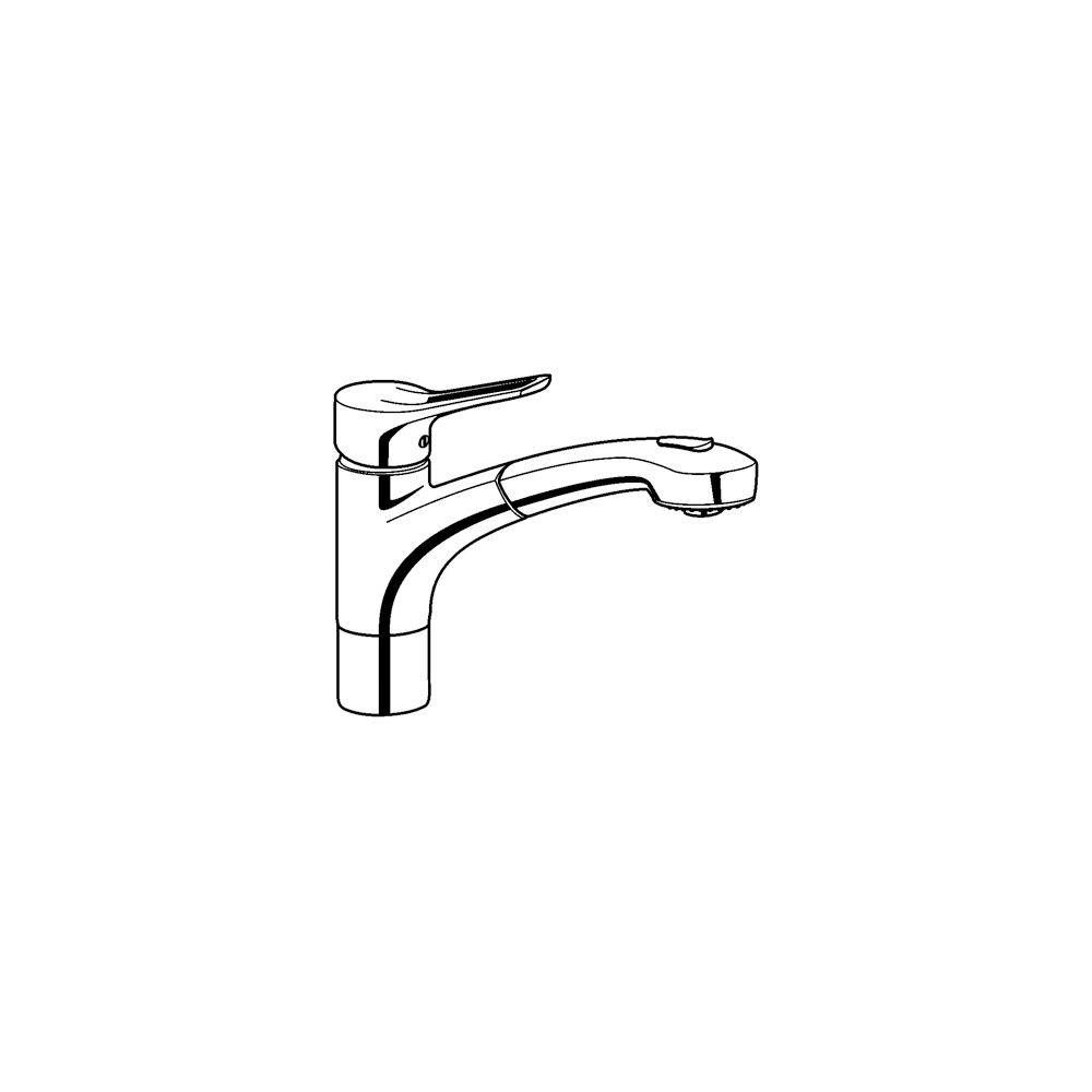 KLUDI MX Mitigeur d'évier DN 8 douchette extractible chrome-1