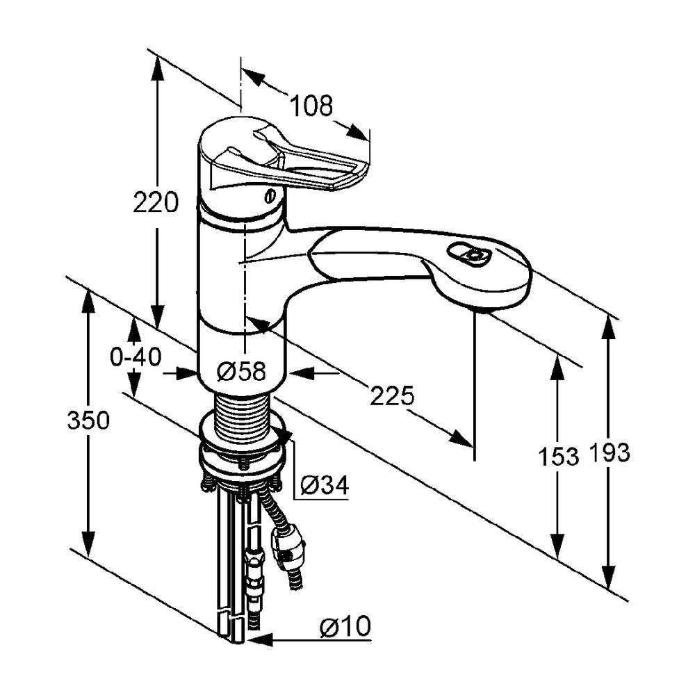 KLUDI MX Mitigeur d'évier DN 8 douchette extractible chrome-2