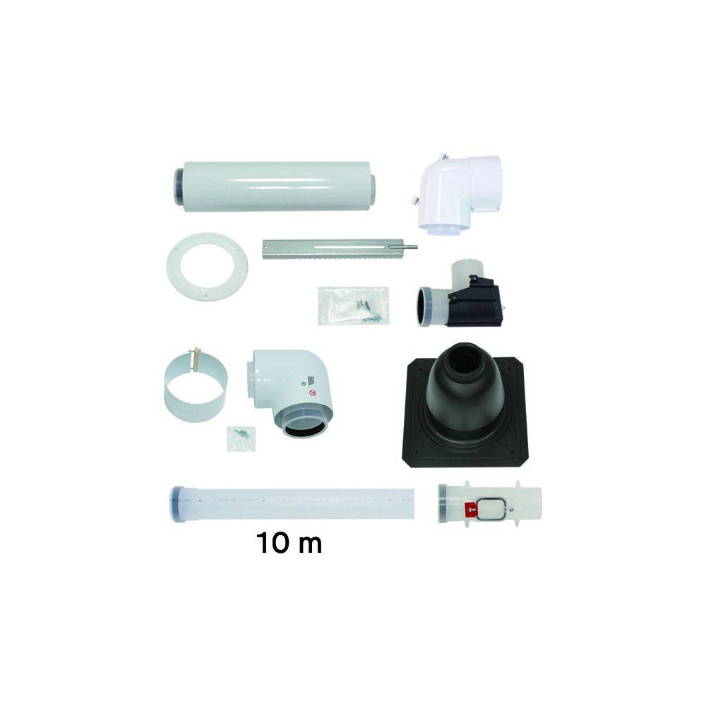 Vaillant Luft-/Abgasführung Paket 1.51 im Schacht starr, Anschlussset D 80/125mm aus PP, 0010040555-0