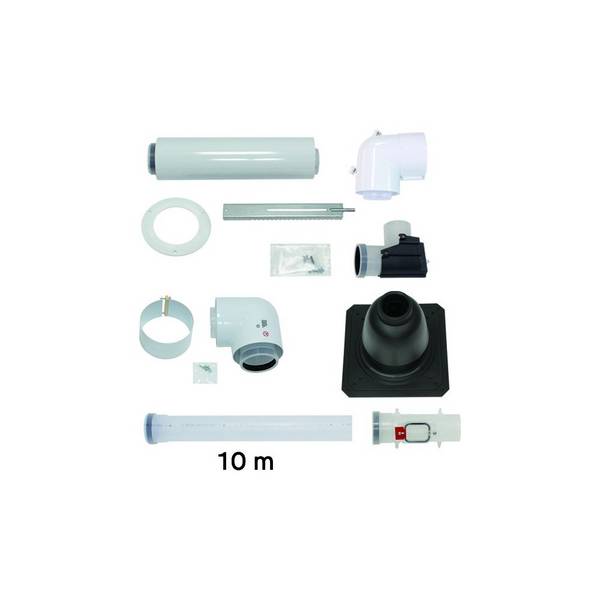 Vaillant Luft-/Abgasführung Paket 1.51 im Schacht starr, Anschlussset D 80/125mm aus PP, 0010040555