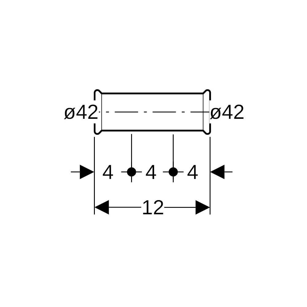 Geberit GE Mapress Thermoschiebemuffe, d42mm, NPW, 1 Stk.-3