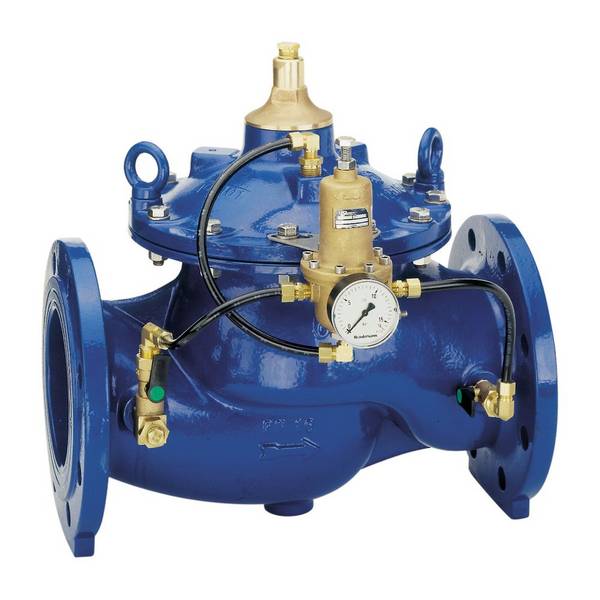 Resideo Druckhalteventil DH300 GGG plvb, A DN 80, Blau